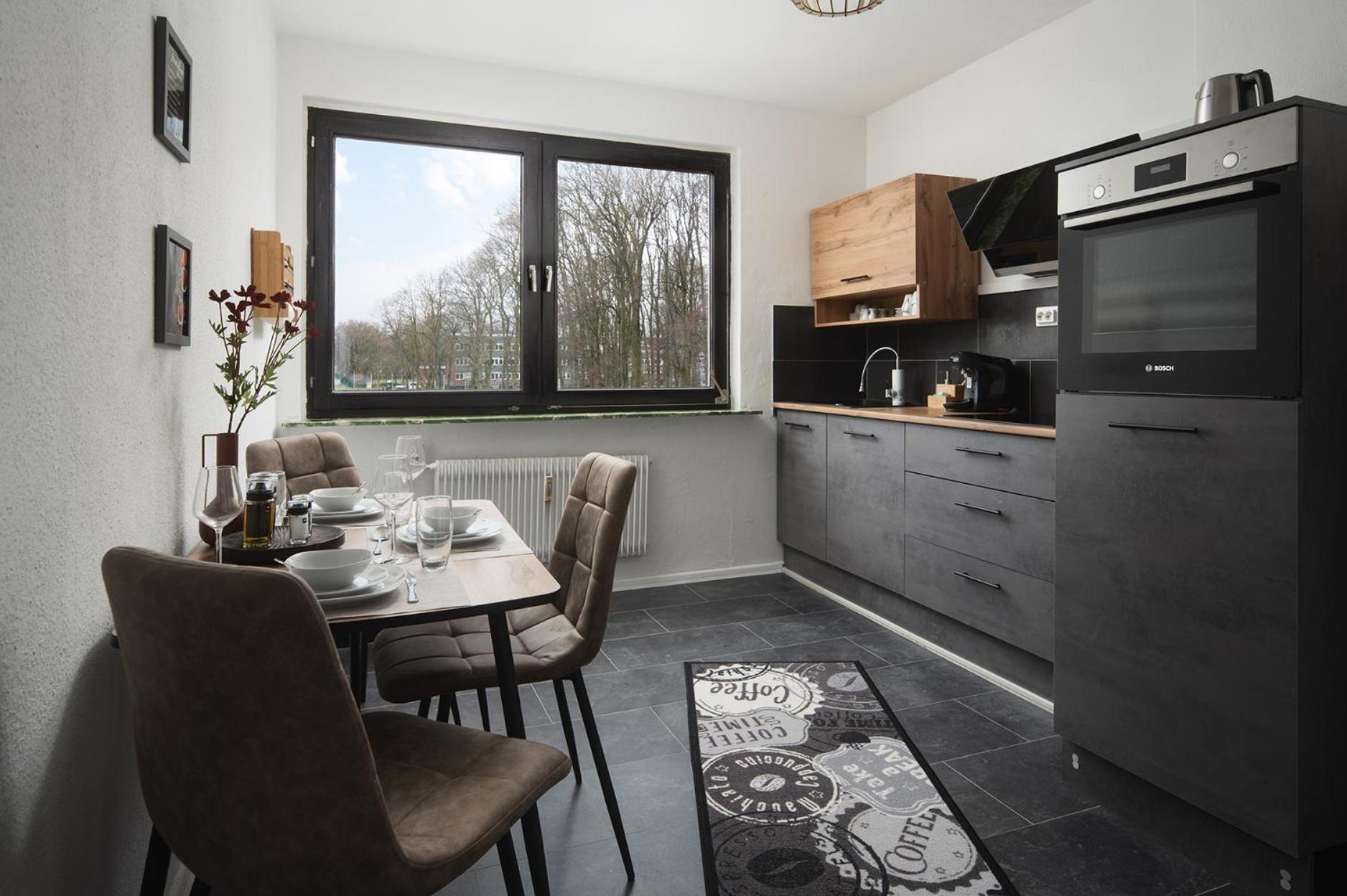1-4 Gaeste Wohnung W-Lan, Netflix, Amazon, Parken, Arbeitsplatz, 24H Check In ,Vollausgestattet Kueche, Handtuecher Seife U,V,M Fuer Geschaeftsreisende, Paare, Familien , Datteln Zewnętrze zdjęcie